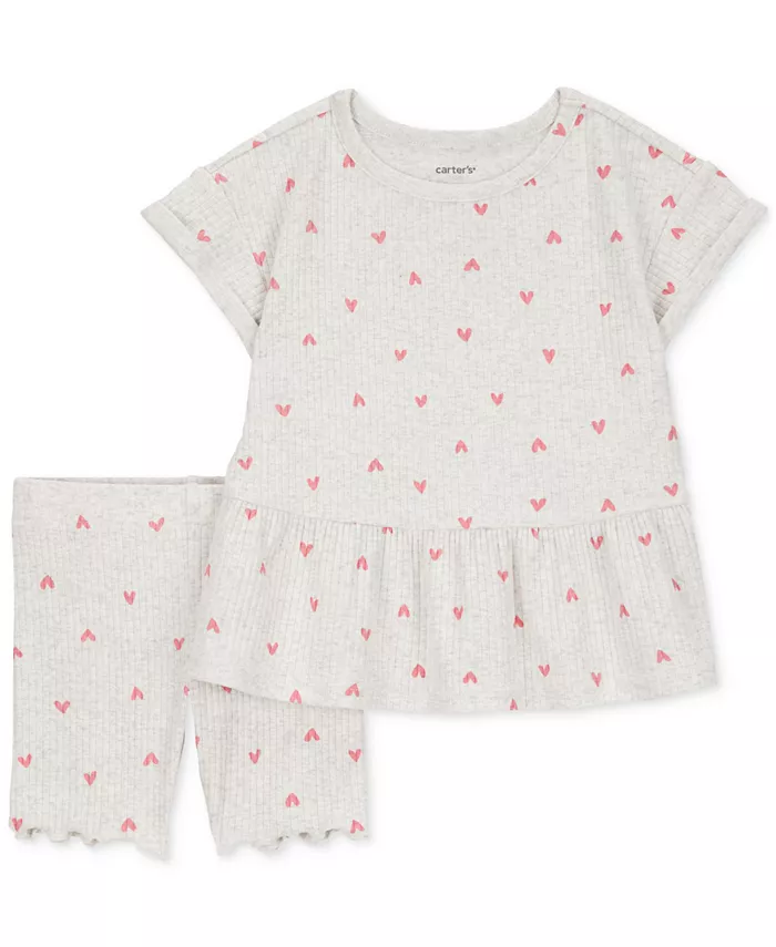 Комплект для девочек: топ и шорты с принтом в виде сердечек, 2 предмета Carter's, серый
Комплект для девочек: топ и шорты с принтом в виде сердечек, 2 предмета Carter's, серый