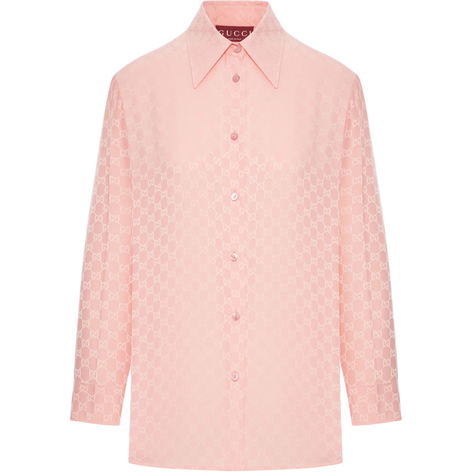 GG жаккардовая шелковая рубашка GUCCI, розовый
GG жаккардовая шелковая рубашка GUCCI, розовый
