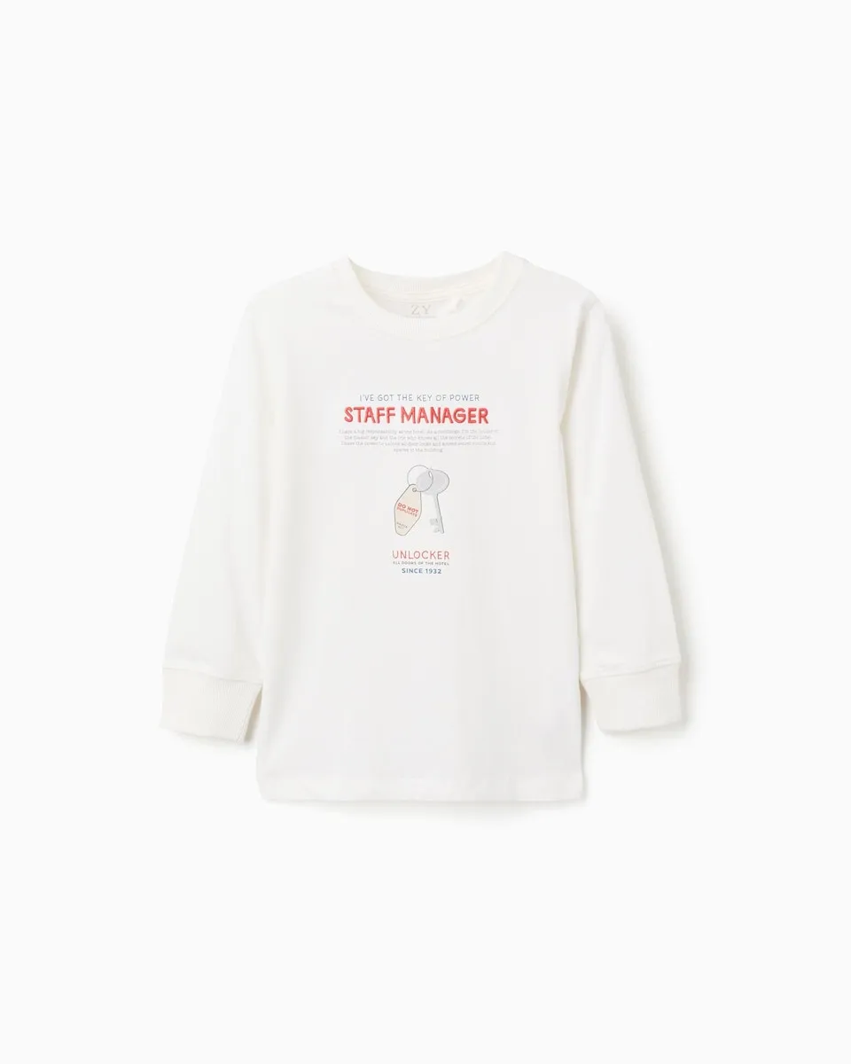 Детская футболка из 100% хлопка с ребристой отделкой на краях Zippy, белый
Детская футболка из 100% хлопка с ребристой отделкой на краях Zippy, белый