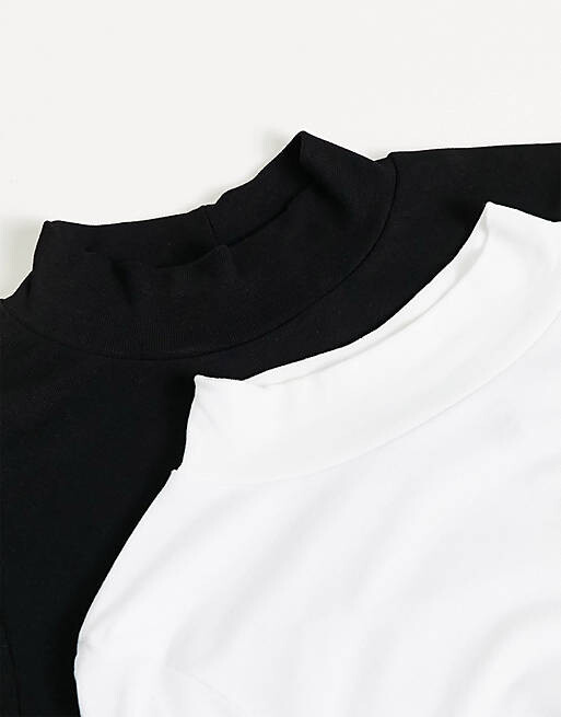 Набор из двух черно-белых боди с длинными рукавами и высоким воротником ASOS DESIGN
Набор из двух черно-белых боди с длинными рукавами и высоким воротником ASOS DESIGN