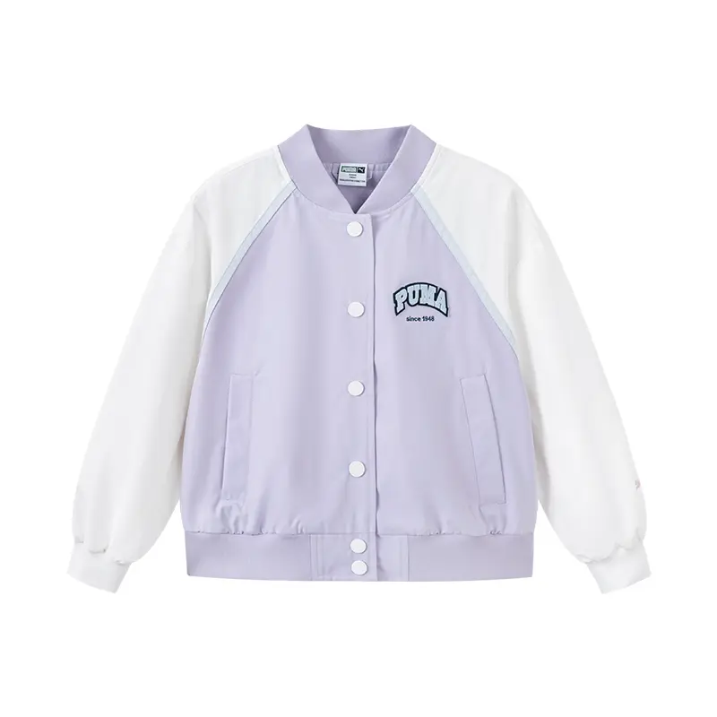 PUMA Бейсбольная куртка Sportstyle Series WISESHIELD BASEBALL бело-фиолетового тона для детей 3-7 лет
PUMA Бейсбольная куртка Sportstyle Series WISESHIELD BASEBALL бело-фиолетового тона для детей 3-7 лет