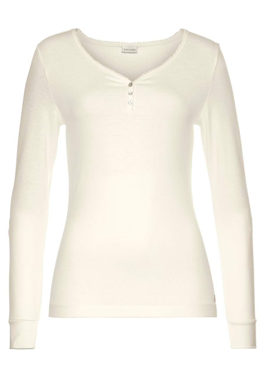 Пижамная рубашка LASCANA, кремовый
Пижамная рубашка LASCANA, кремовый