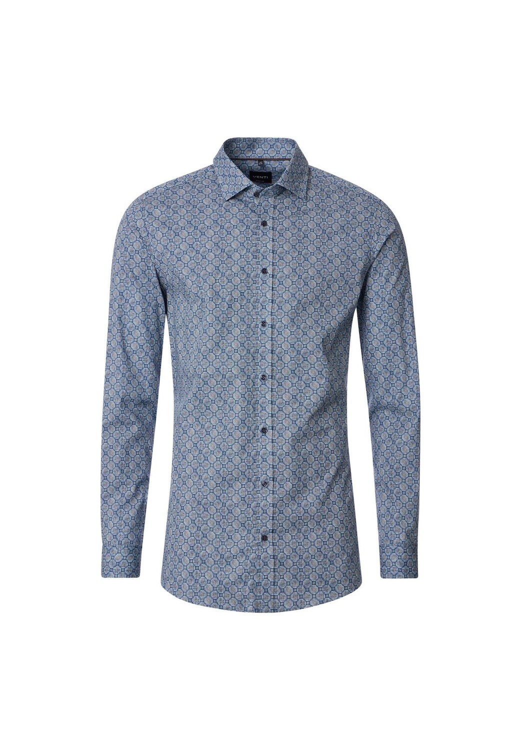 Мужская деловая рубашка с принтом, облегающая боди Venti, синий
Мужская деловая рубашка с принтом, облегающая боди Venti, синий