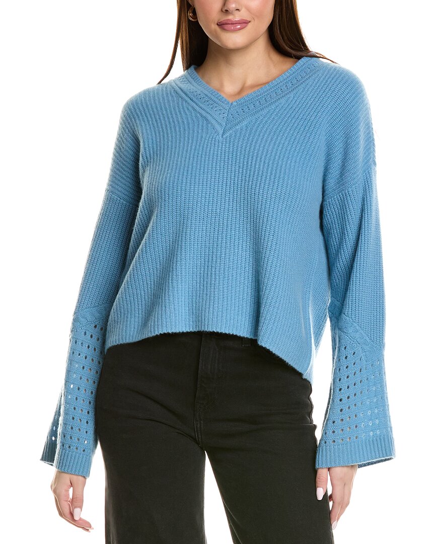 История дизайна Кашемировый свитер с рукавами-ажурами Design History, синий
История дизайна Кашемировый свитер с рукавами-ажурами Design History, синий