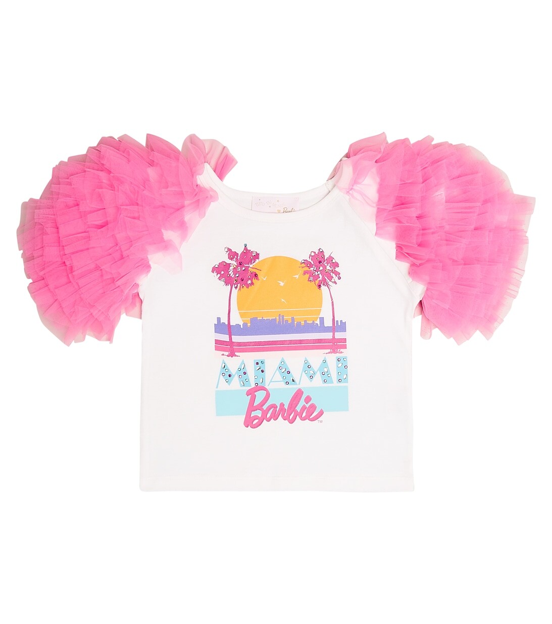 Хлопковая футболка с отделкой из тюля из коллаборации с Barbie® Miami Shores Tutu Du Monde, белый
Хлопковая футболка с отделкой из тюля из коллаборации с Barbie® Miami Shores Tutu Du Monde, белый