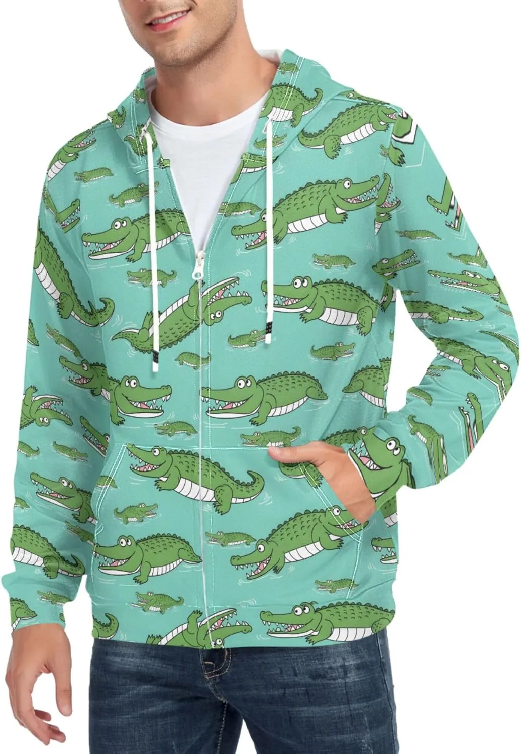 Мужская толстовка с капюшоном на молнии Green Crocodile CUPADA
Мужская толстовка с капюшоном на молнии Green Crocodile CUPADA