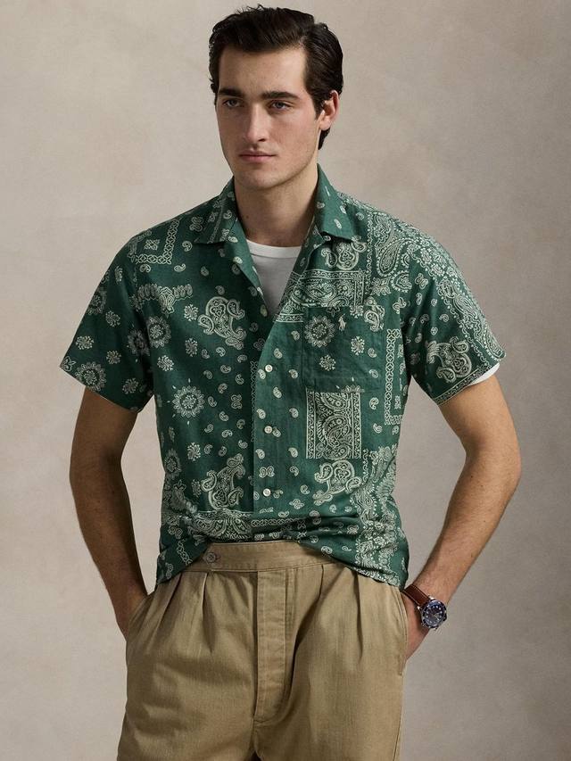 Повседневная рубашка поло из льна и хлопка с принтом бандана и отложным воротником Regular Fit Ralph Lauren, Pwork Bandana
Повседневная рубашка поло из льна и хлопка с принтом бандана и отложным воротником Regular Fit Ralph Lauren, Pwork Bandana