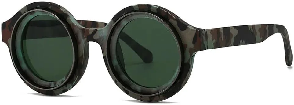 Круглые солнцезащитные очки в стиле панк для мужчин и женщин с защитой от ультрафиолета UV400 для езды на открытом воздухе и занятий спортом UYPTK, Military Green
Круглые солнцезащитные очки в стиле панк для мужчин и женщин с защитой от ультрафиолета UV400 для езды на открытом воздухе и занятий спортом UYPTK, Military Green