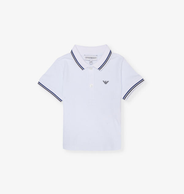 Рубашка поло с короткими рукавами из хлопкового пике с тиснением логотипа для детей от 9 до 18 месяцев Emporio Armani, белый
Рубашка поло с короткими рукавами из хлопкового пике с тиснением логотипа для детей от 9 до 18 месяцев Emporio Armani, белый