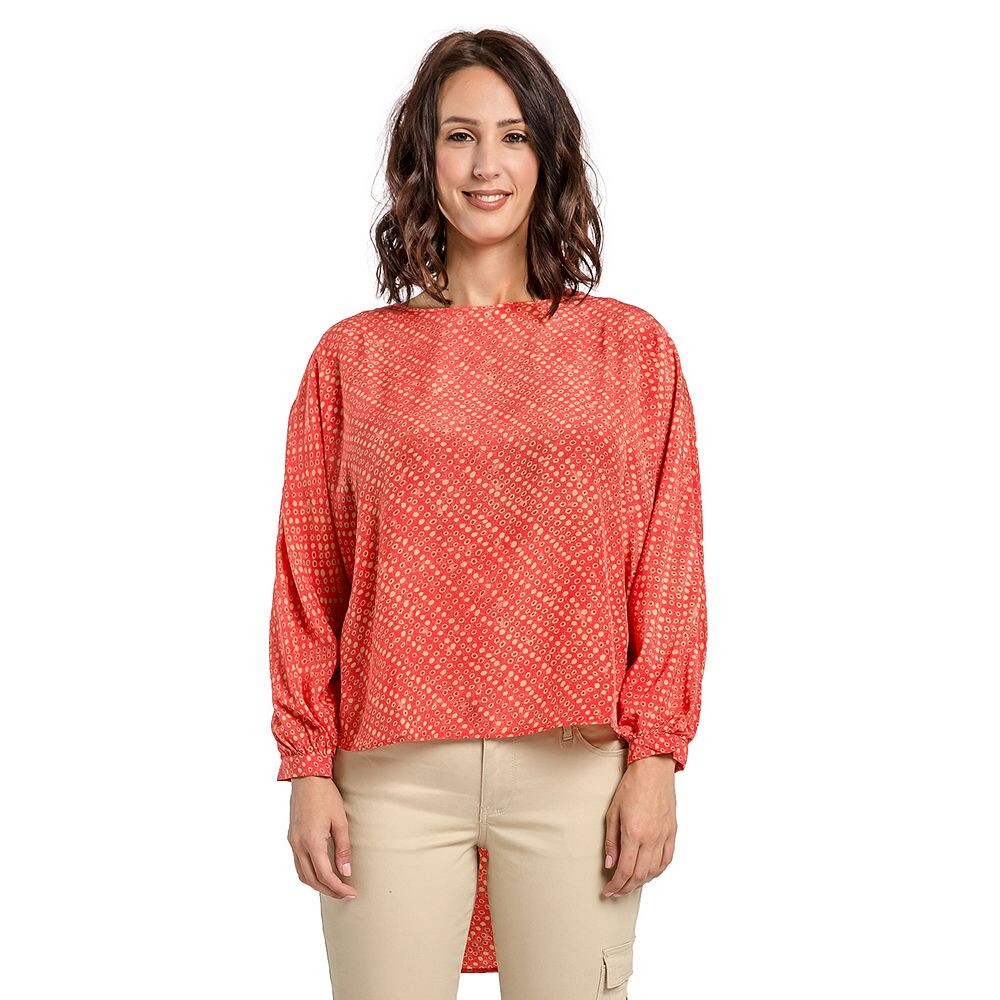 Женские атласные блузки с рукавами «летучая мышь» с высоким и низким подолом Miss Halladay, цвет Coral Print
Женские атласные блузки с рукавами «летучая мышь» с высоким и низким подолом Miss Halladay, цвет Coral Print