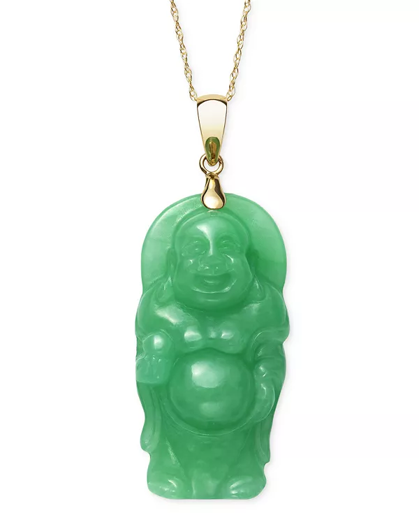 Ожерелье с кулоном в виде Будды из окрашенного зеленого нефрита, 18 дюймов, из 14-каратного золота Macy'S, jade
Ожерелье с кулоном в виде Будды из окрашенного зеленого нефрита, 18 дюймов, из 14-каратного золота Macy'S, jade