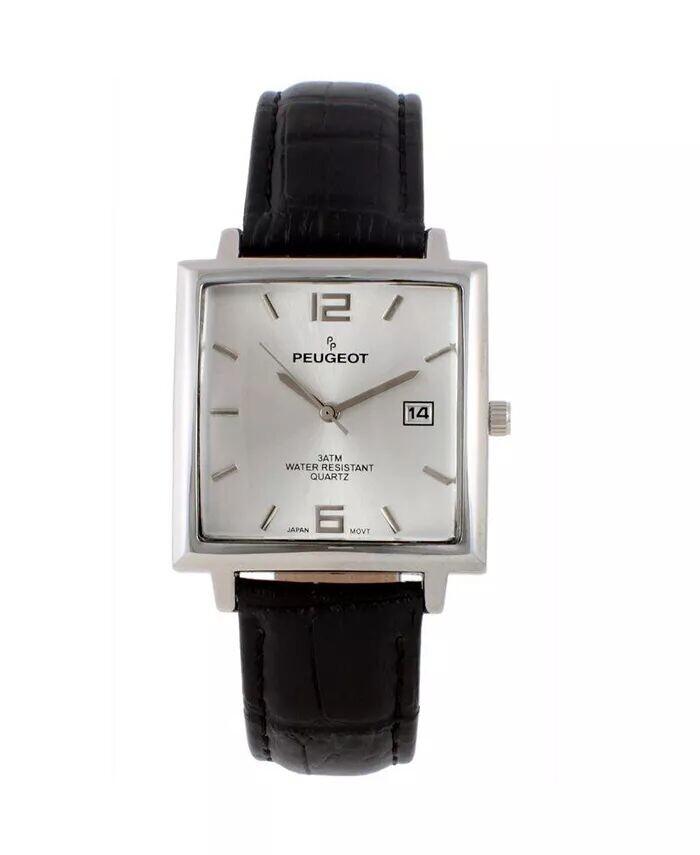 Мужские квадратные часы с посеребренным покрытием и черным кожаным ремешком, диаметр 35 мм Peugeot
Мужские квадратные часы с посеребренным покрытием и черным кожаным ремешком, диаметр 35 мм Peugeot