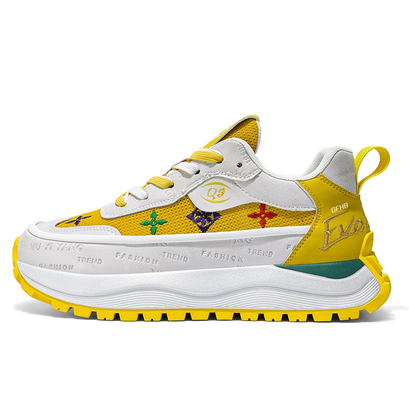 Дышащие низкие детские кроссовки для скейтбординга для подростков Kung Fu partners, желтый 
Дышащие низкие детские кроссовки для скейтбординга для подростков Kung Fu partners, желтый