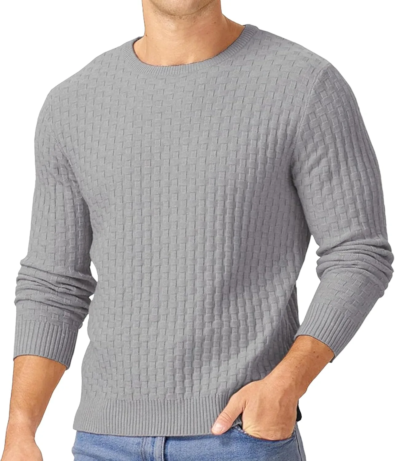Мужской свитер с вафельной текстурой, утолщенный, с длинными рукавами
Мужской свитер с вафельной текстурой, утолщенный, с длинными рукавами