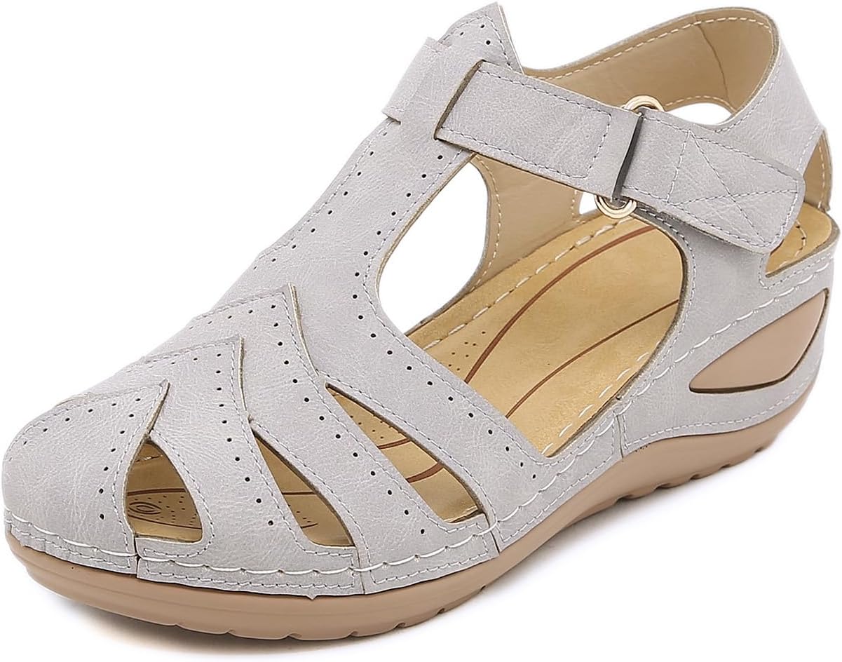 Женские сандалии на танкетке, повседневные, бохо, с закрытым носком, гладиаторские, на платформе, удобные для прогулок, с ремешками, летние пляжные сандалии с ремешком вокруг щиколотки Generic, серый
Женские сандалии на танкетке, повседневные, бохо, с закрытым носком, гладиаторские, на платформе, удобные для прогулок, с ремешками, летние пляжные сандалии с ремешком вокруг щиколотки Generic, серый