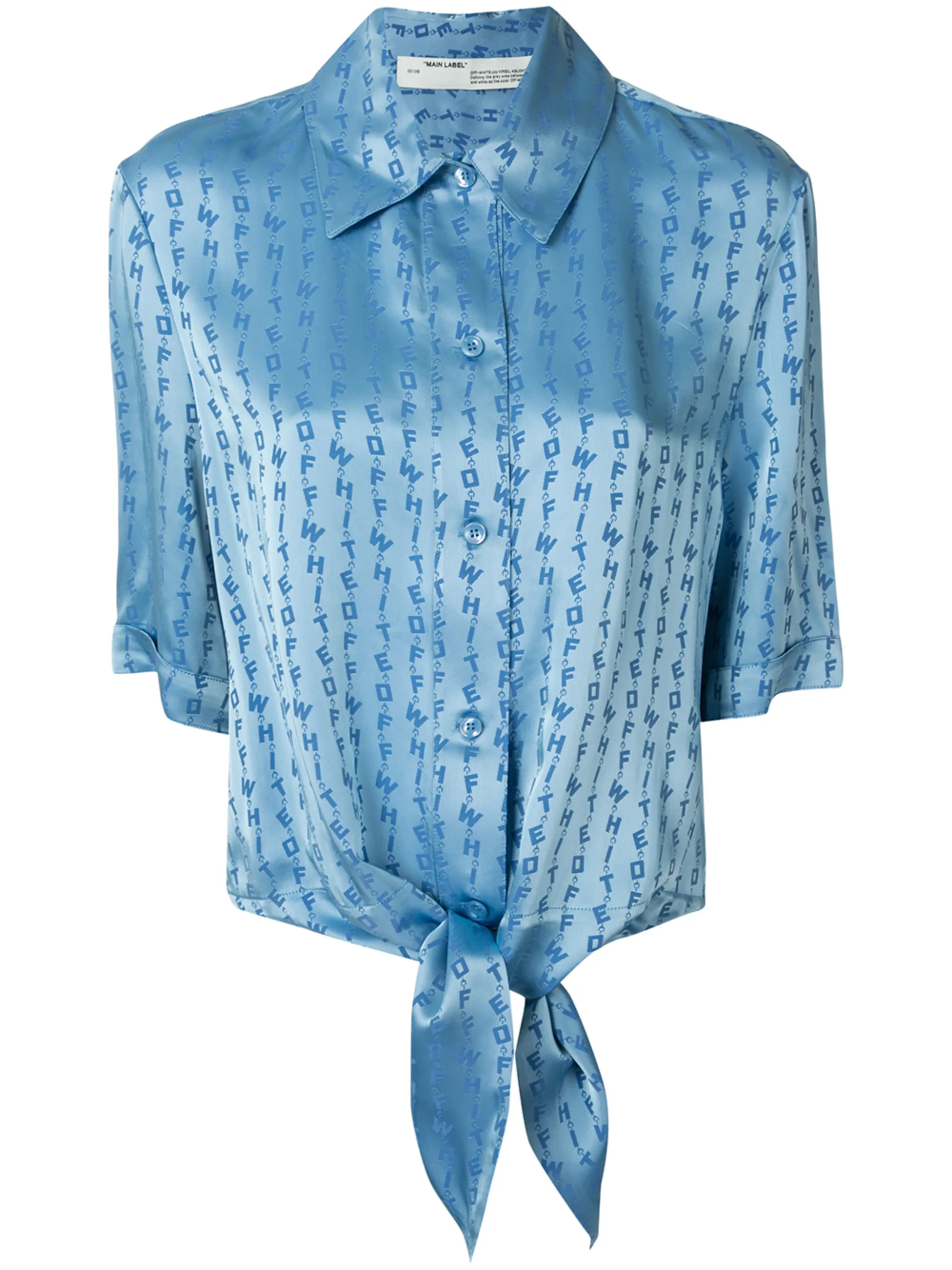 Блузка с логотипом и узлом Off-White, синий
Блузка с логотипом и узлом Off-White, синий