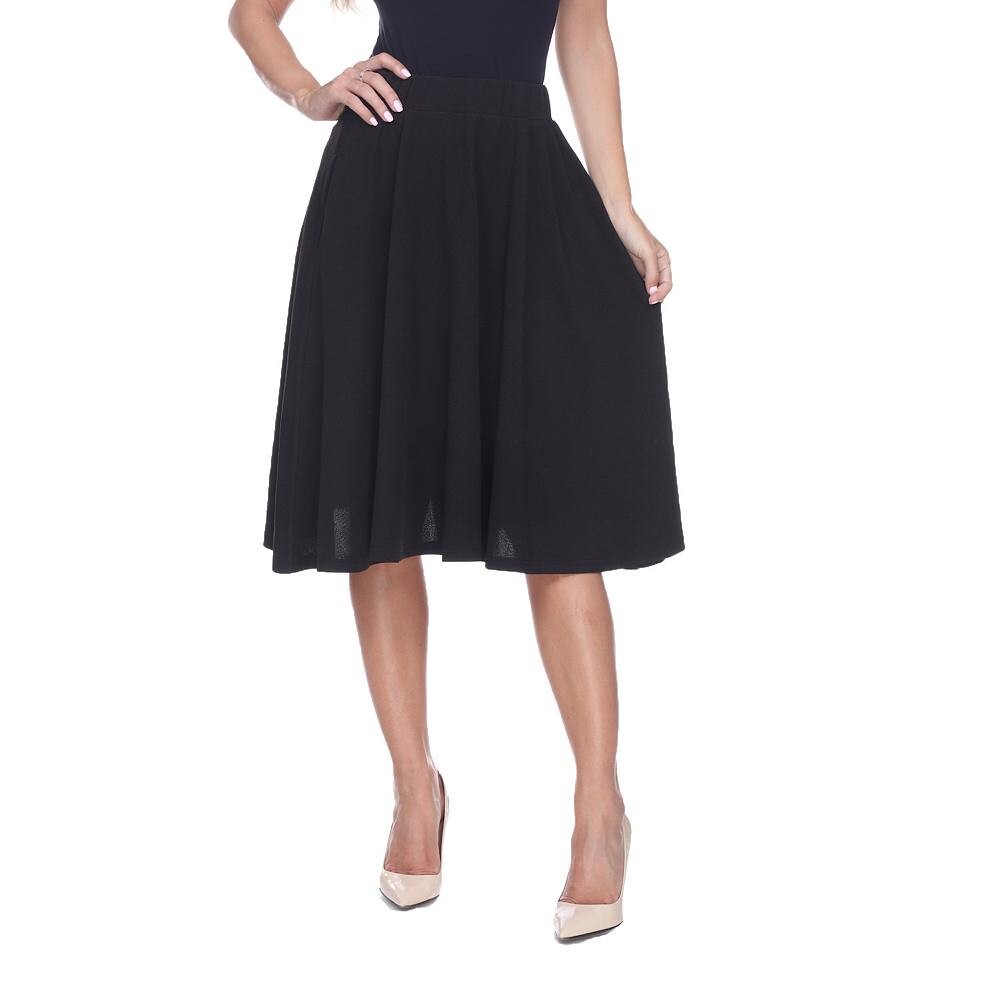 Женская расклешенная юбка длиной до колена WM Fashion, черный 
Женская расклешенная юбка длиной до колена WM Fashion, черный