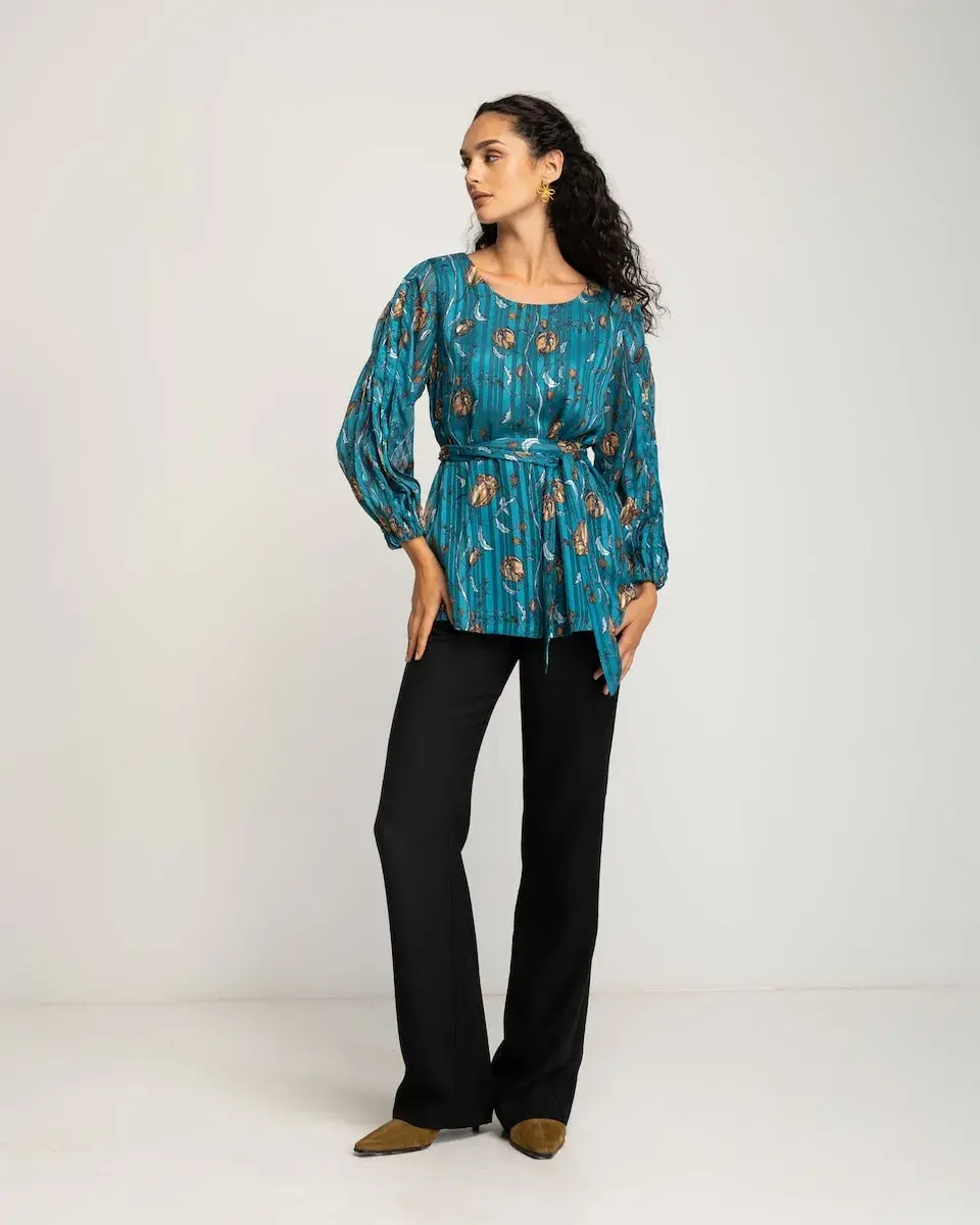 Женская синяя блузка с длинным рукавом Niza, синий
Женская синяя блузка с длинным рукавом Niza, синий