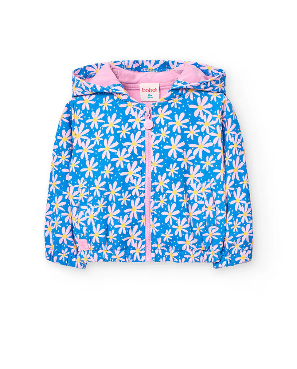 Детская куртка для девочки из хлопка с цветочным принтом Boboli, синий
Детская куртка для девочки из хлопка с цветочным принтом Boboli, синий