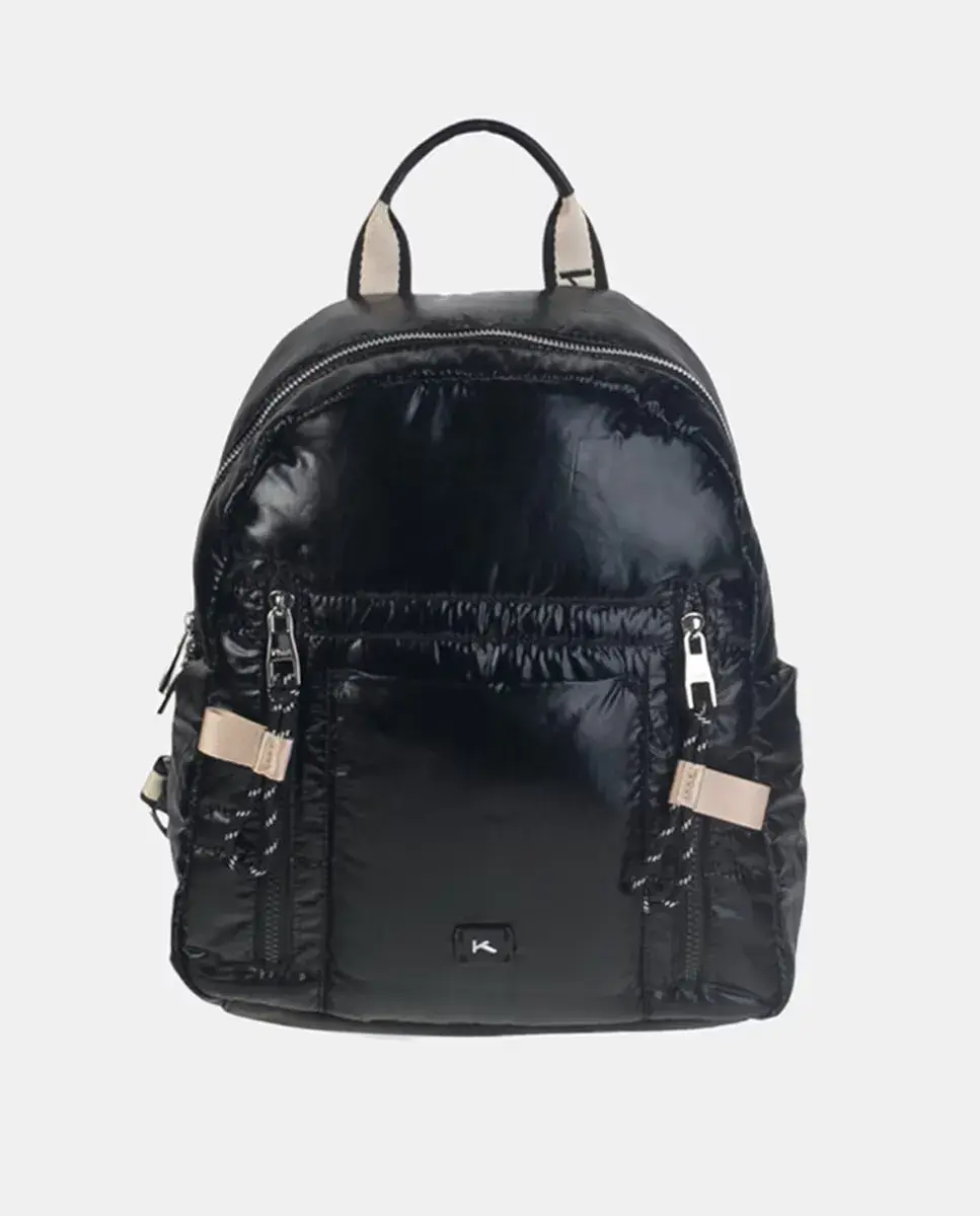 Женский рюкзак черного цвета с металлическим эффектом Kbas, черный
Женский рюкзак черного цвета с металлическим эффектом Kbas, черный