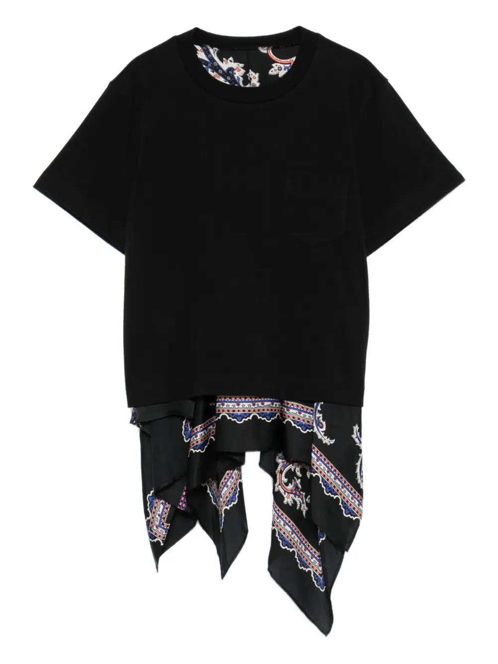 Футболка с карманом и принтом пейсли Sacai, черный
Футболка с карманом и принтом пейсли Sacai, черный