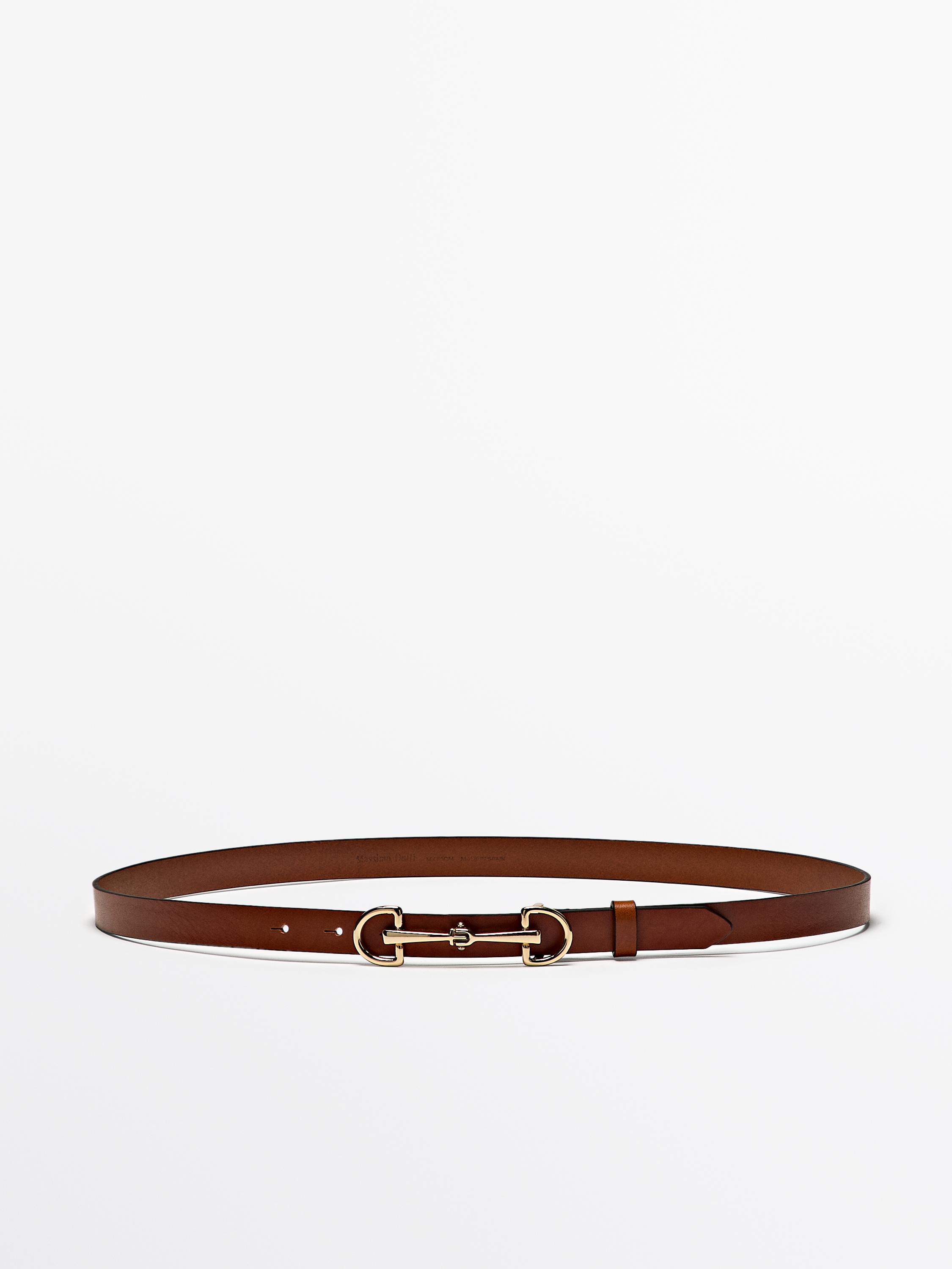 Ремень из кожи наппа для верховой езды Massimo Dutti, Leather
Ремень из кожи наппа для верховой езды Massimo Dutti, Leather