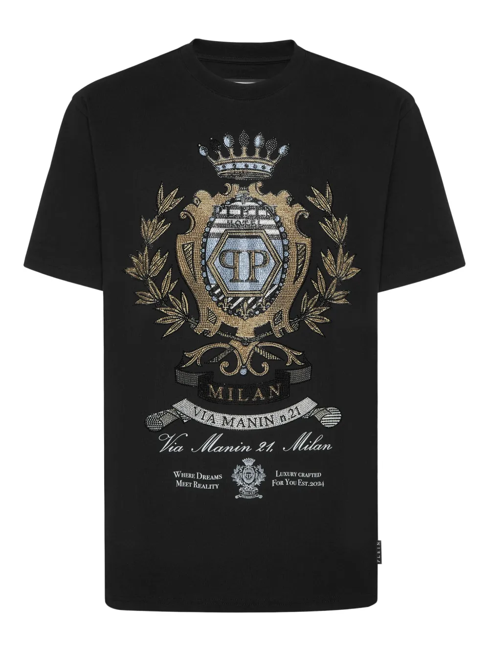 Декорированная футболка Stones Philipp Plein, черный 
Декорированная футболка Stones Philipp Plein, черный