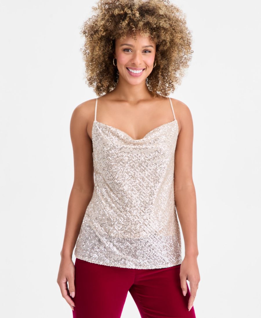 Женская блузка с воротником-хомутом, украшенная пайетками Tahari ASL, Nude/silver
Женская блузка с воротником-хомутом, украшенная пайетками Tahari ASL, Nude/silver