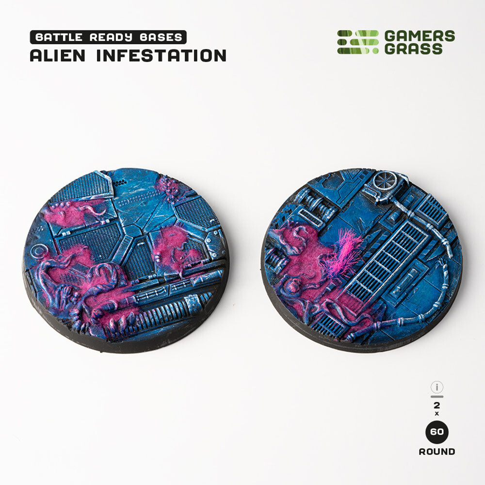 Аксессуары Gamers Grass Battle Ready Bases: Alien Infestation - Round 60mm (2)
Аксессуары Gamers Grass Battle Ready Bases: Alien Infestation - Round 60mm (2)