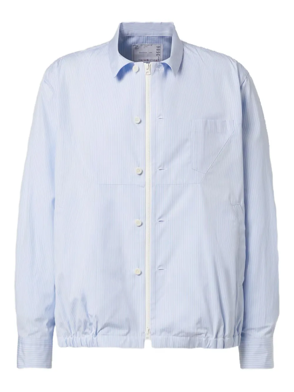 Поплиновая куртка в полоску SACAI, синий 
Поплиновая куртка в полоску SACAI, синий