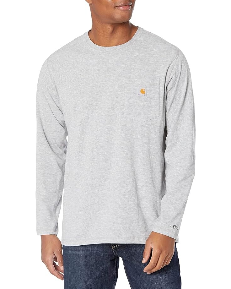 Футболка Carhartt Force Relaxed Fit Midweight Long Sleeve Pocket, цвет Heather Grey
Футболка Carhartt Force Relaxed Fit Midweight Long Sleeve Pocket, цвет Heather Grey