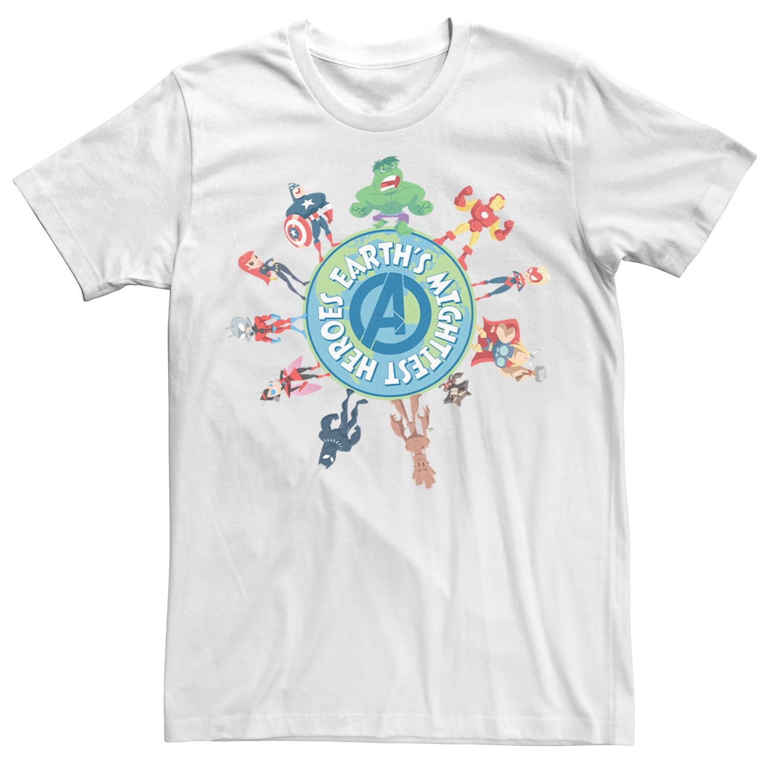 Мужская футболка с изображением Мстителей и самых могущественных героев Земли ко Дню Земли Marvel 
Мужская футболка с изображением Мстителей и самых могущественных героев Земли ко Дню Земли Marvel