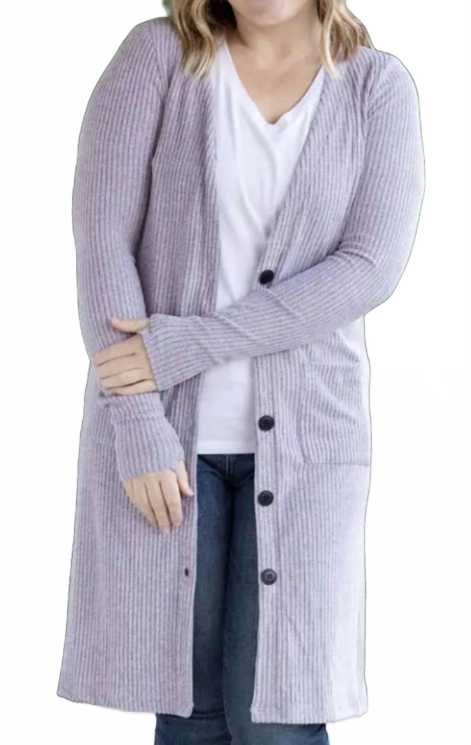 Кардиган Colbie с рубчиком в лавандовом цвете Michelle Mae
Кардиган Colbie с рубчиком в лавандовом цвете Michelle Mae