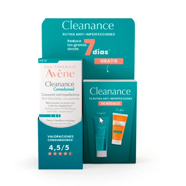 Очистка комедонов + рутина Pack Rutina Cleanance Comedomed + 2 Regalos Avene, 1 UD
Очистка комедонов + рутина Pack Rutina Cleanance Comedomed + 2 Regalos Avene, 1 UD