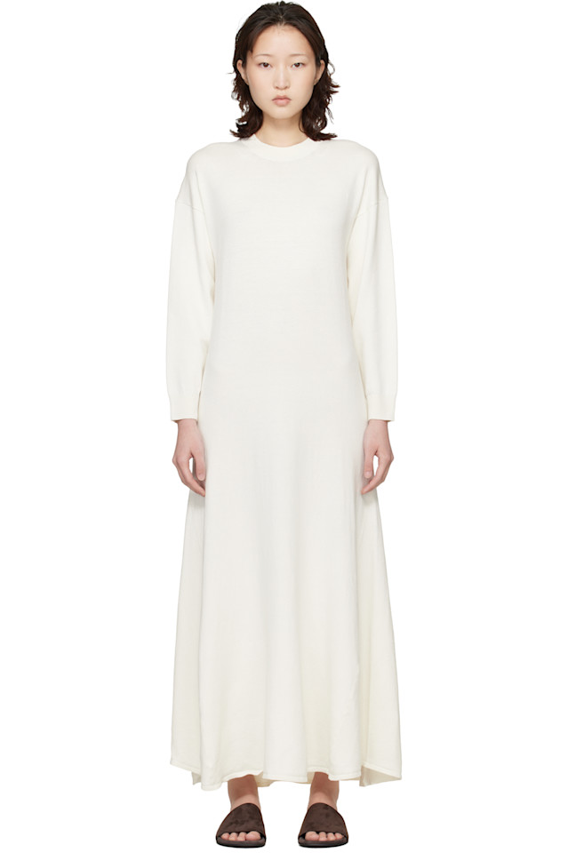 Белое шелково-льняное вязаное платье макси Loulou De Saison, слоновая кость
Белое шелково-льняное вязаное платье макси Loulou De Saison, слоновая кость