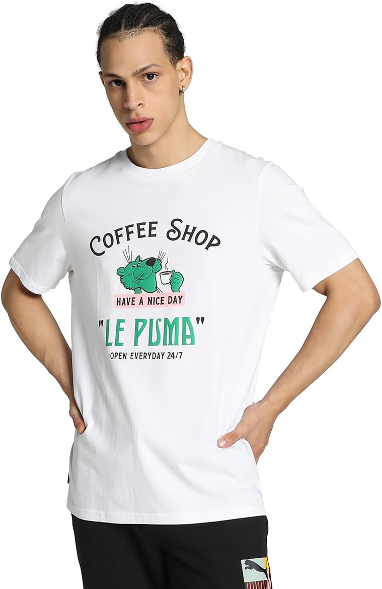 Мужская повседневная футболка Puma 622745 с коротким рукавом и графическим принтом GRAPHICS LE, белый
Мужская повседневная футболка Puma 622745 с коротким рукавом и графическим принтом GRAPHICS LE, белый