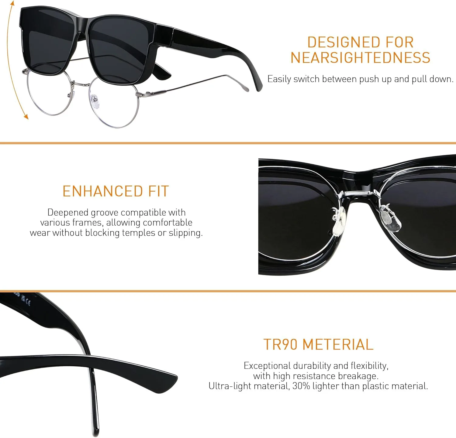 Солнцезащитные очки ANDWOOD Fit Over Glasses с поляризацией, большие квадратные, для женщин и мужчин, с защитой UV400, (3pack) Black + Mirror Green + Mirror Pink
Солнцезащитные очки ANDWOOD Fit Over Glasses с поляризацией, большие квадратные, для женщин и мужчин, с защитой UV400, (3pack) Black + Mirror Green + Mirror Pink