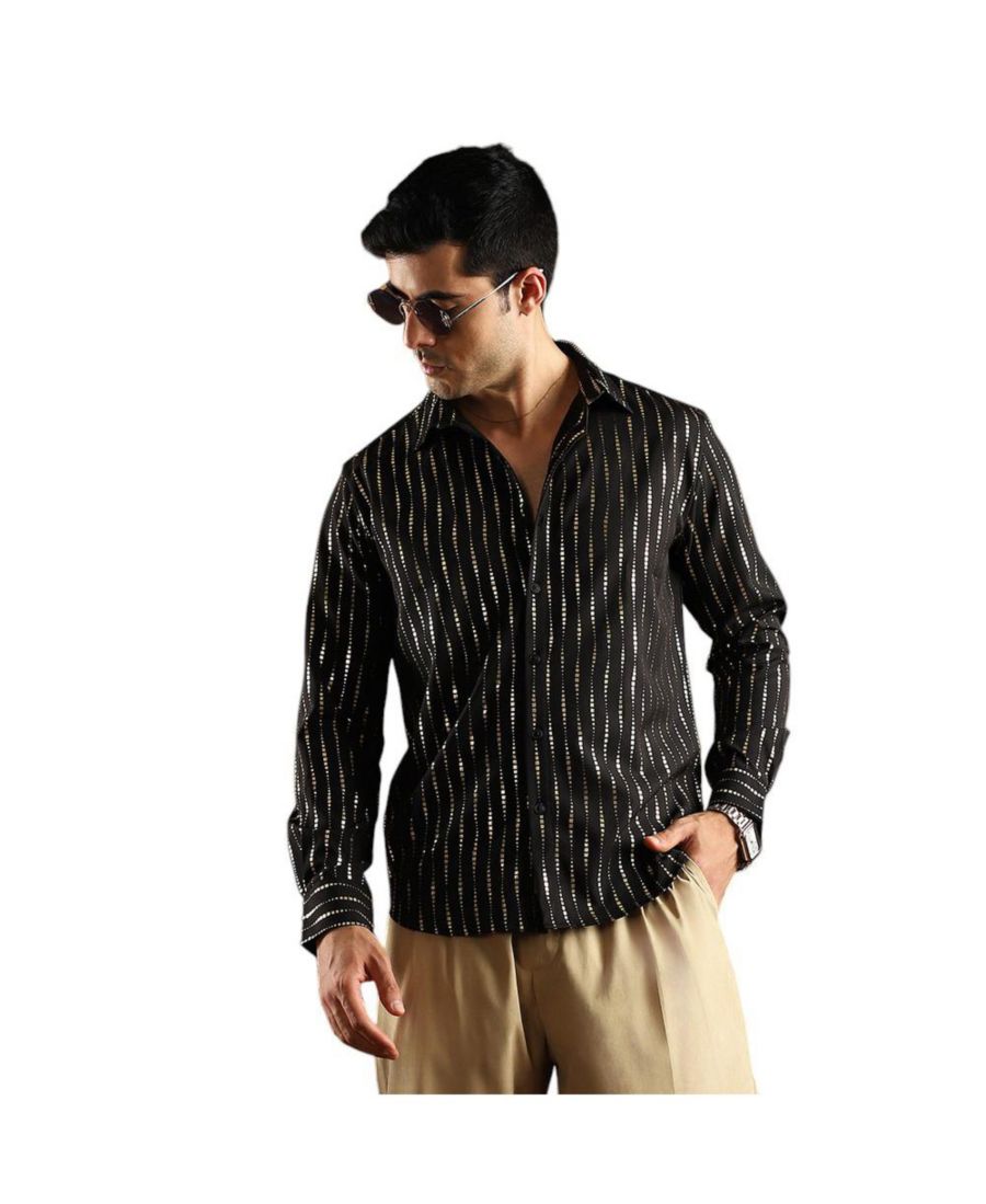 Мужская рубашка с металлизированной отделкой Campus Sutra, Black
Мужская рубашка с металлизированной отделкой Campus Sutra, Black