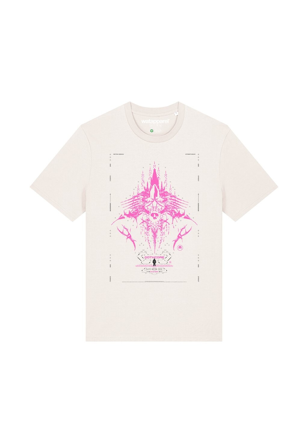 Футболка с принтом GOTH MYSTIC watapparel, белый 
Футболка с принтом GOTH MYSTIC watapparel, белый