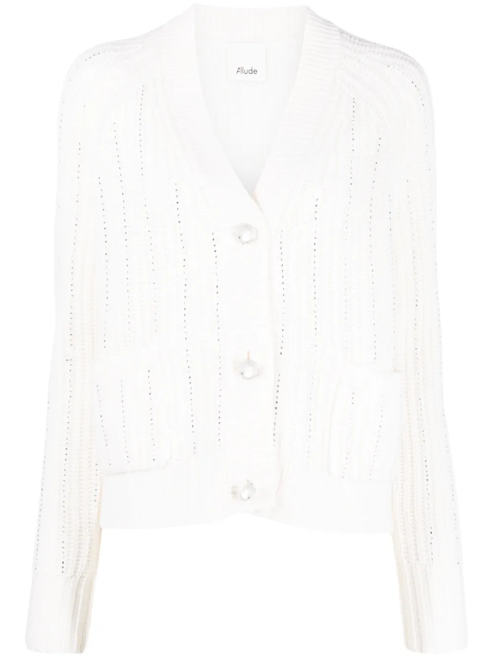 Кардиган из смесовой шерсти со стразами ALLUDE, белый
Кардиган из смесовой шерсти со стразами ALLUDE, белый