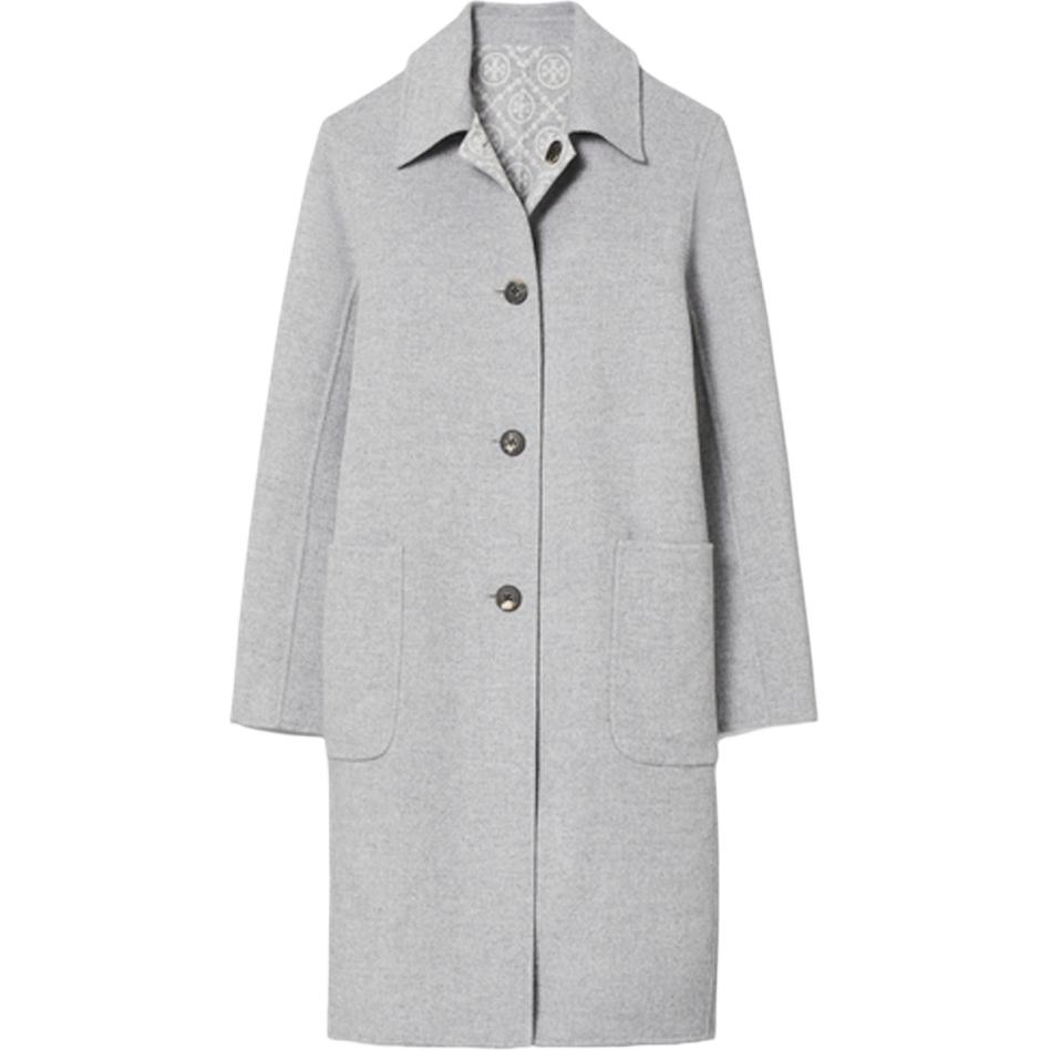 Tory Burch Женское пальто серого цвета с отложным воротником, умеренно прямой крой
Tory Burch Женское пальто серого цвета с отложным воротником, умеренно прямой крой