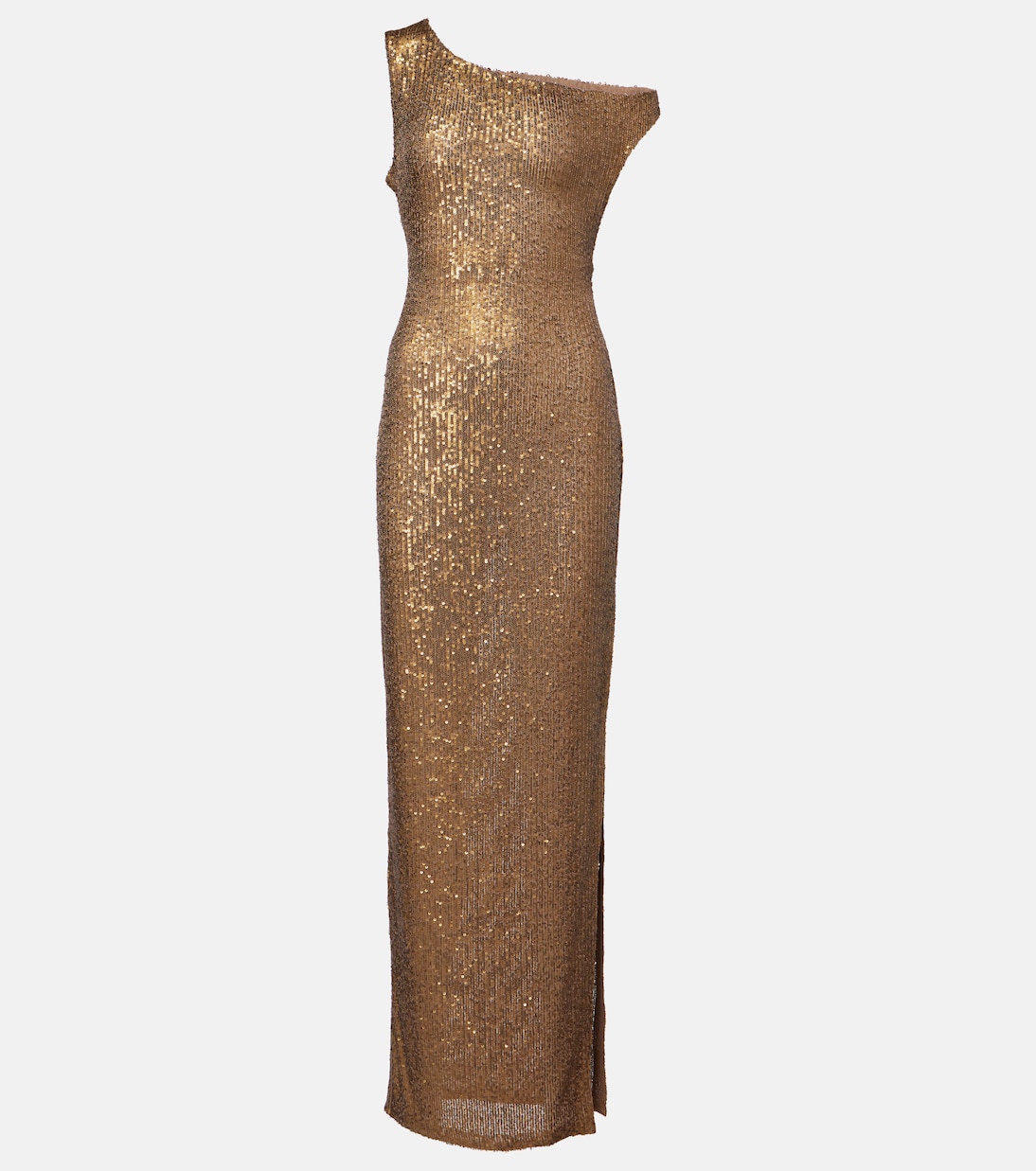Платье на одно плечо, расшитое пайетками Norma Kamali, бронзовый
Платье на одно плечо, расшитое пайетками Norma Kamali, бронзовый