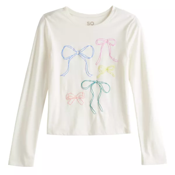 Детская футболка с длинным рукавом и принтом для девочек 6-20 лет в обычном и плюс размерах So, цвет bows cream
Детская футболка с длинным рукавом и принтом для девочек 6-20 лет в обычном и плюс размерах So, цвет bows cream