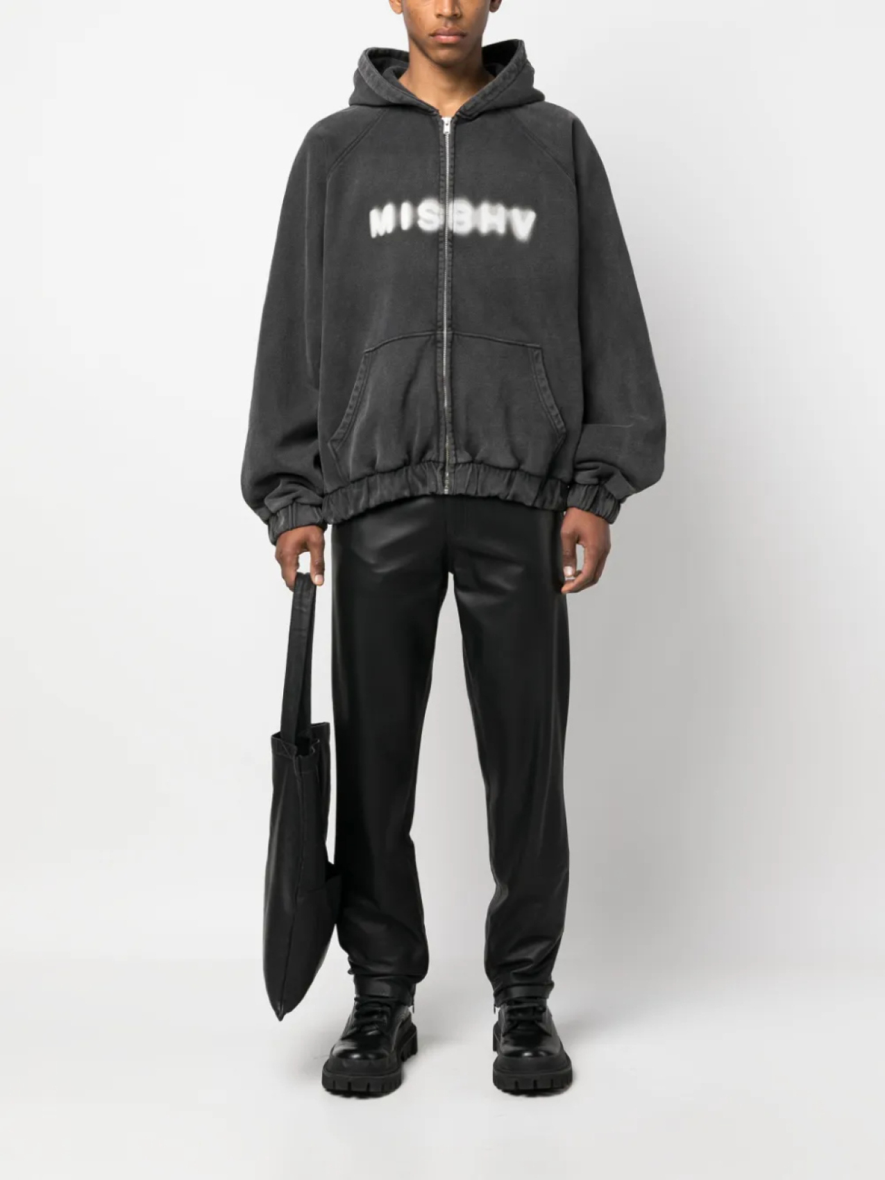 Худи на молнии с логотипом MISBHV, черный 
Худи на молнии с логотипом MISBHV, черный