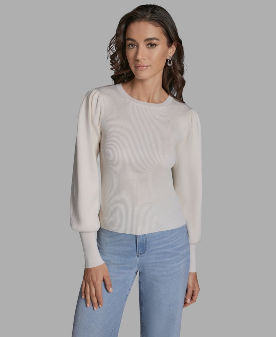 Женский свитер с круглым вырезом и длинными рукавами-баллонами BCBG, Whisper White
Женский свитер с круглым вырезом и длинными рукавами-баллонами BCBG, Whisper White