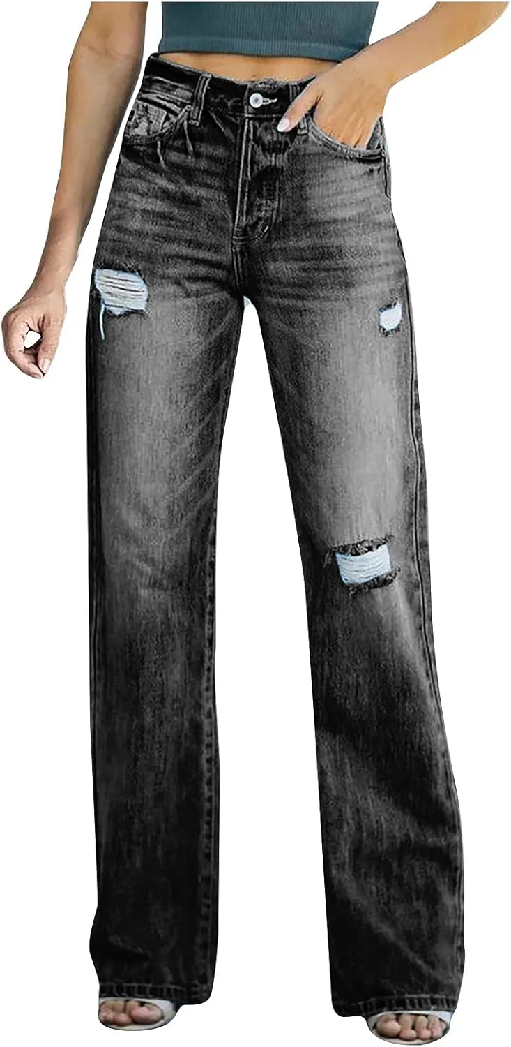 Женские джинсы Boyfriend Loose с высокой талией, рваные и потертые tuduoms
Женские джинсы Boyfriend Loose с высокой талией, рваные и потертые tuduoms