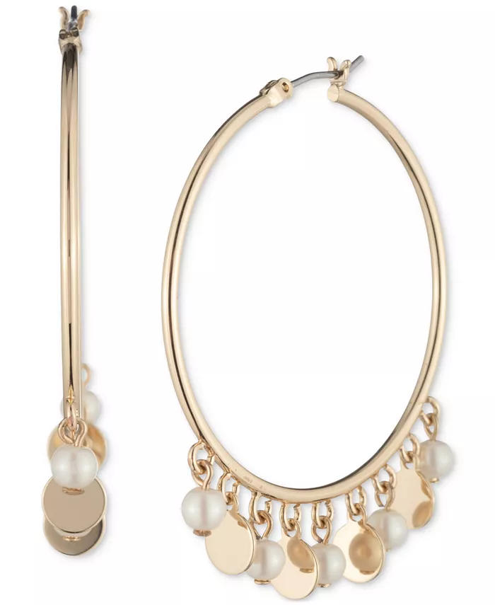 Большие серьги-кольца с золотистым искусственным жемчугом, 2 дюйма Lauren Ralph Lauren, белый
Большие серьги-кольца с золотистым искусственным жемчугом, 2 дюйма Lauren Ralph Lauren, белый