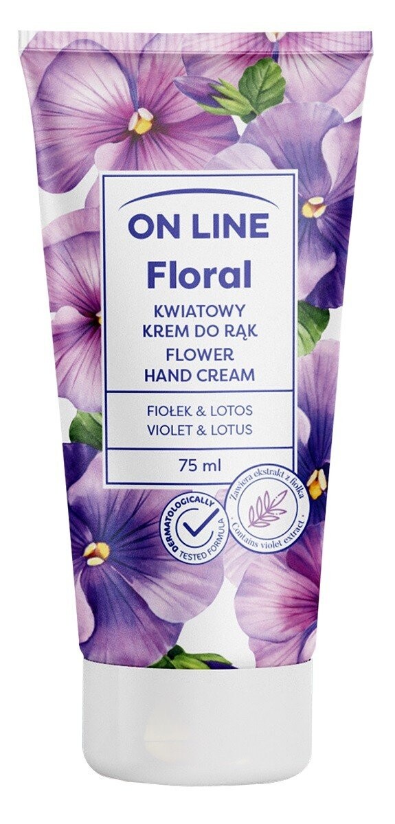 ON LINE Floral Крем для рук Floral - Фиалка и Лотос 75мл
ON LINE Floral Крем для рук Floral - Фиалка и Лотос 75мл