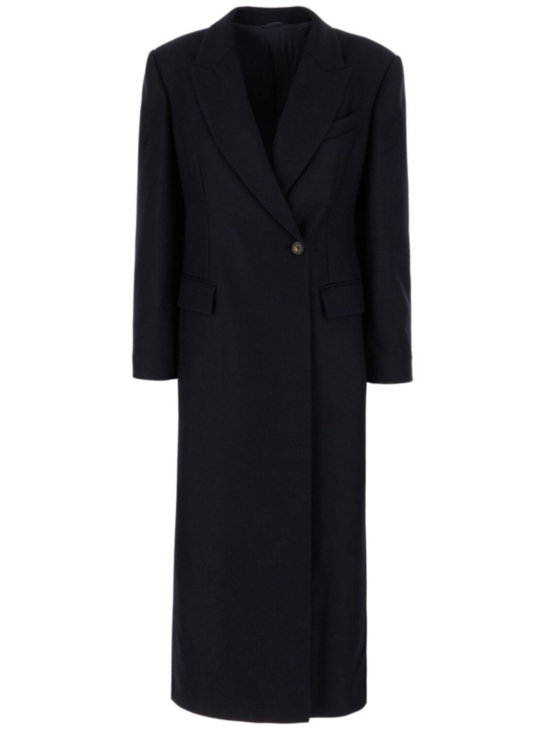 Двубортное пальто Brunello Cucinelli, синий 
Двубортное пальто Brunello Cucinelli, синий