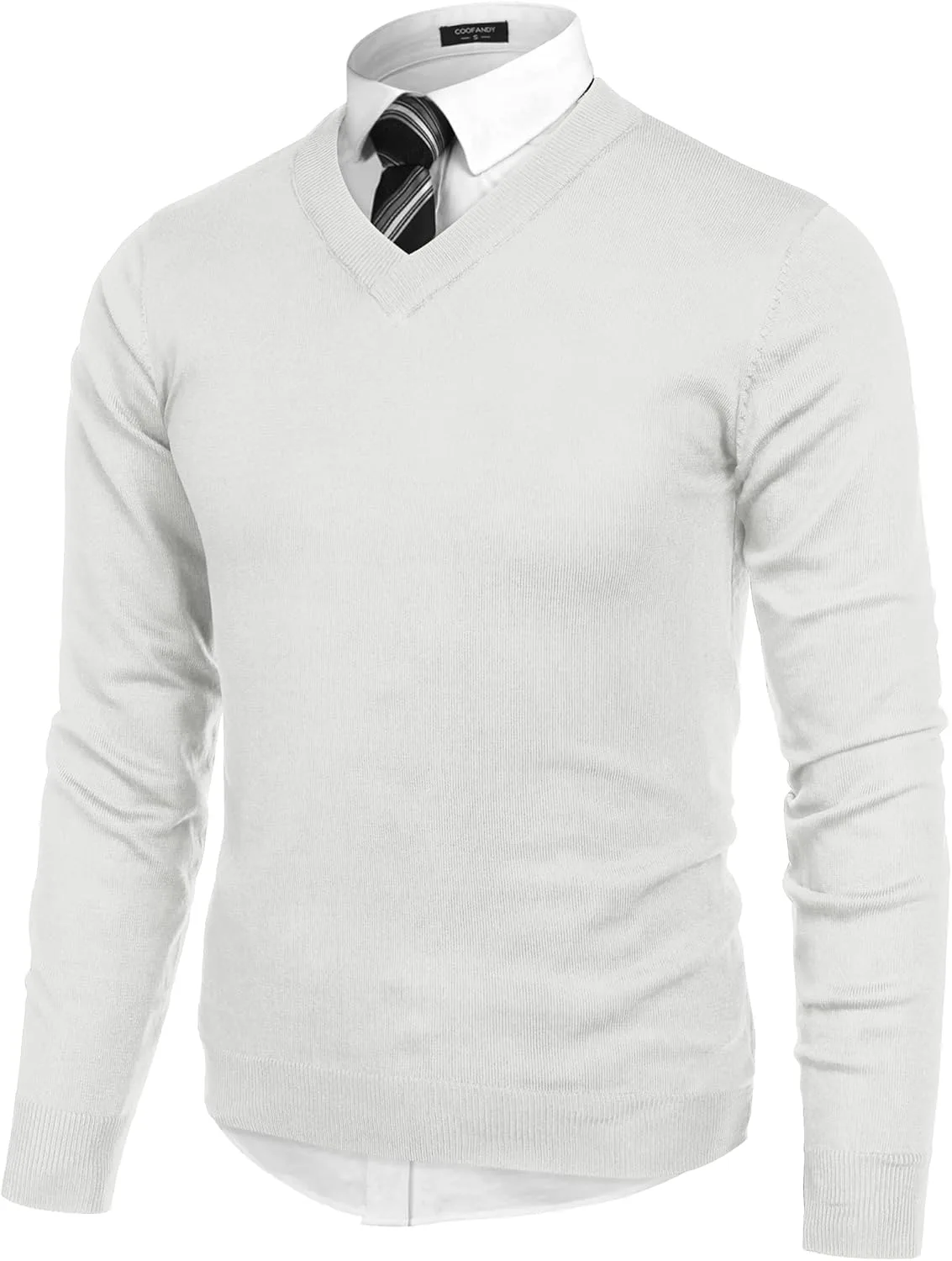 COOFANDY мужской свитер с V-образным вырезом, длинным рукавом и Slim Fit
COOFANDY мужской свитер с V-образным вырезом, длинным рукавом и Slim Fit